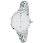 SC CRYSTAL Montre Nola SC Crystal ornée d'un rubis et de cristaux scintillants