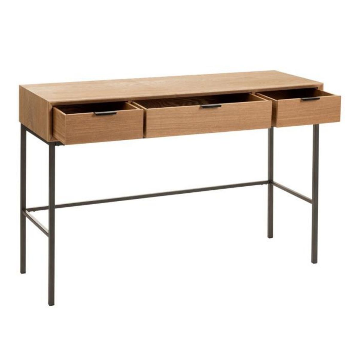 Paris Prix Console 3 Tiroirs en Bois  Dresa  120cm Naturel