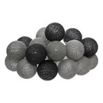 ATMOSPHERA Guirlande Led 16 Boules  Smoky  255cm Gris & Noir