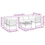Voir la diapositive 6 : VIDAXL Salon de jardin 8 pcs avec coussins marron cire bois pin massif