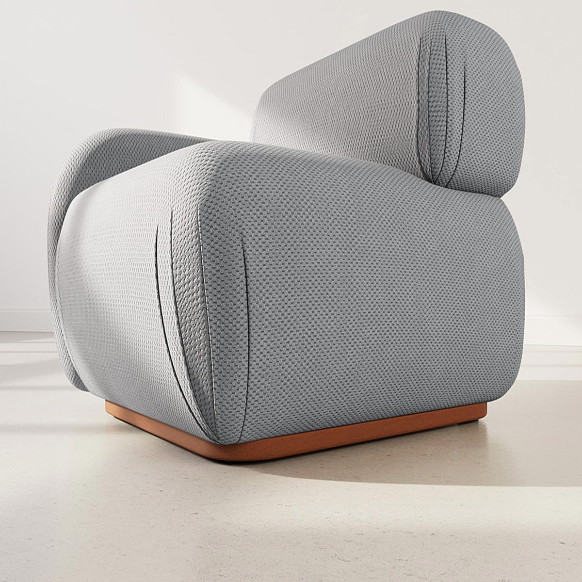 LISA DESIGN Penelope - module d'assise gauche en velours texturé