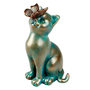 Voir la diapositive 2 : GARDENSTAR Chat en résine avec papillon - 19cm