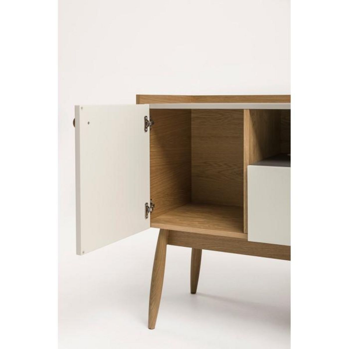 Paris Prix Buffet 3 Portes & 1 Niche  Farsta  115cm Chêne & Blanc