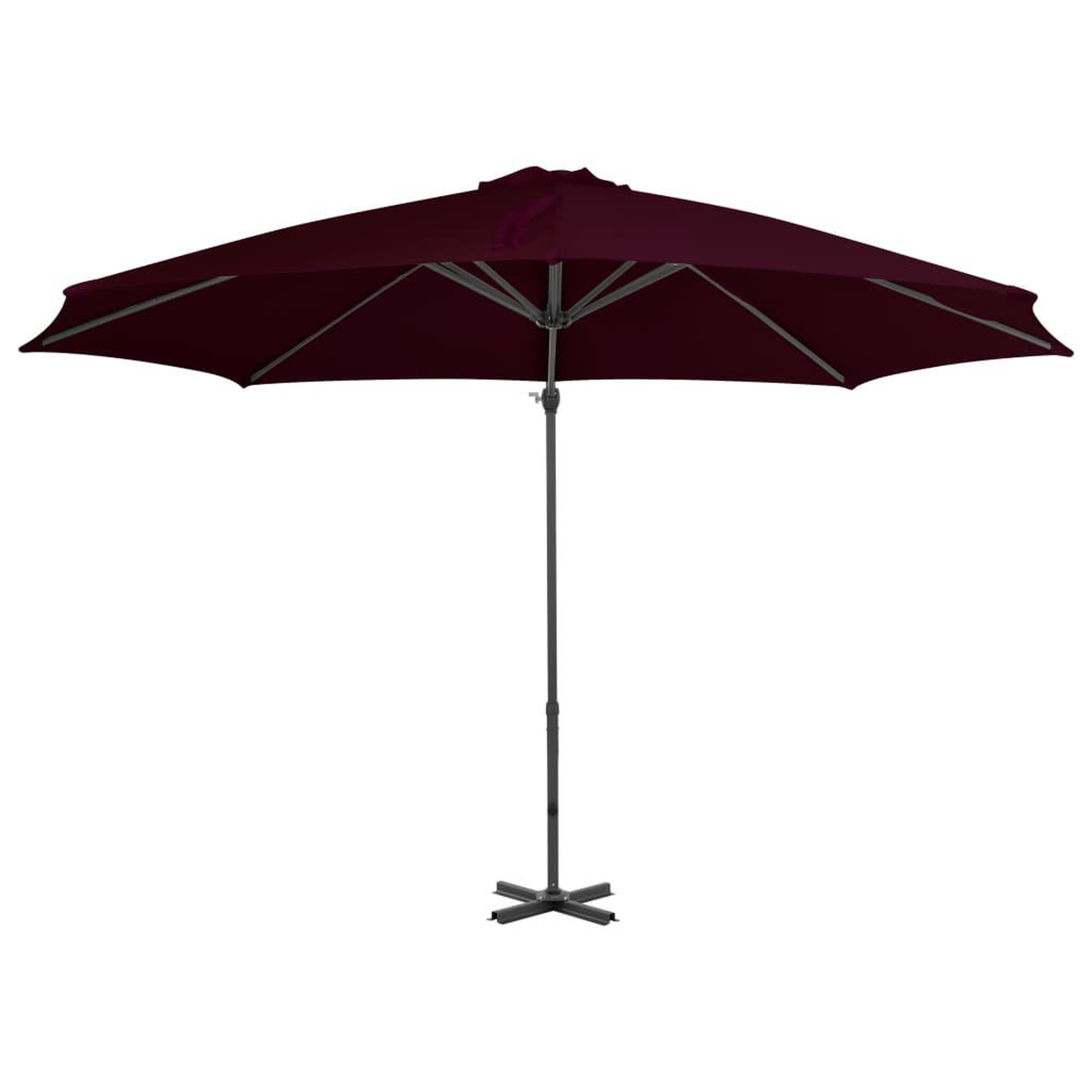 Voir la diapositive 2 : VIDAXL Parasol de jardin en porte-a-faux avec mat en aluminium rouge