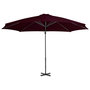 Voir la diapositive 2 : VIDAXL Parasol de jardin en porte-a-faux avec mat en aluminium rouge