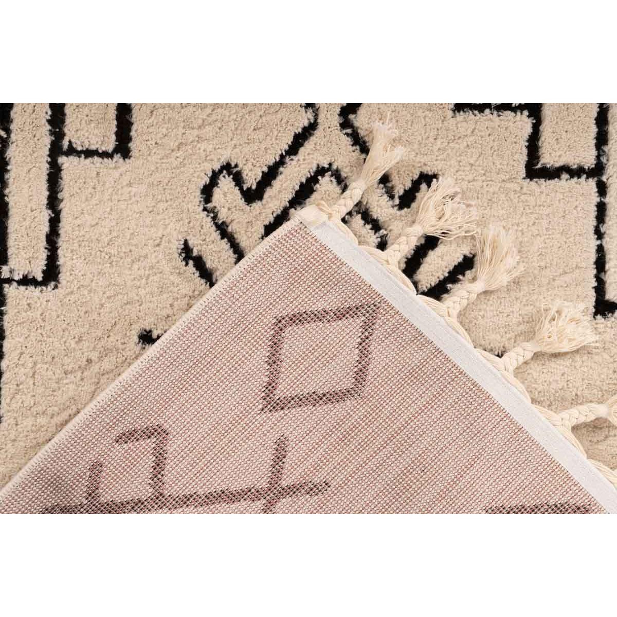 Voir la diapositive 4 : Paris Prix Tapis Tissé Ethnique avec Franges  Lovis V  Blanc