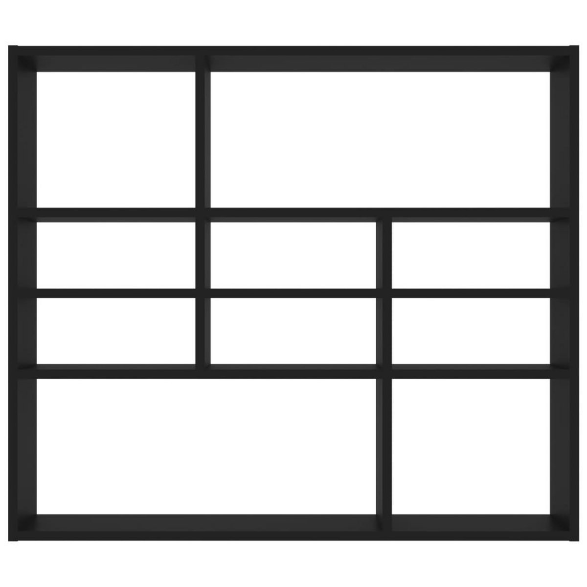 VIDAXL Etagere murale Noir 90x16x78 cm Bois d'ingenierie