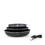 Arthur Martin Set 4 pièces Induction 3 poêles 20-24-28 cm + 1 poignée