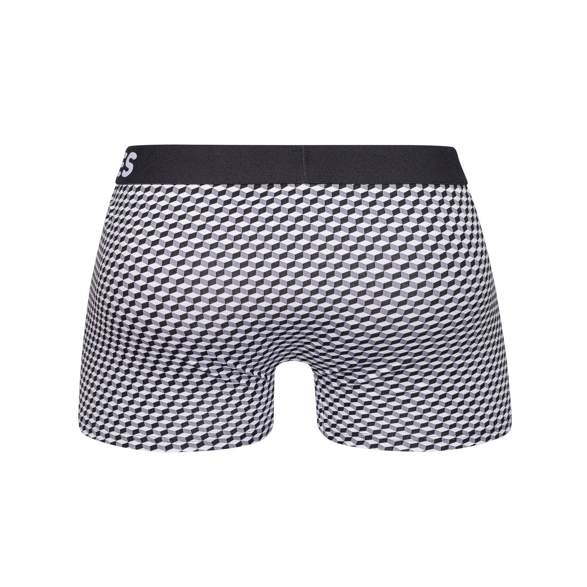 Voir la diapositive 3 : DEDOLES Boxer homme motif jacquard noir & blanc