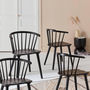 Voir la diapositive 2 : SWEEEK Lot de 4 chaises noires à barreaux en bois et contreplaqué. Paula. L 51 x P 53 x H 75cm