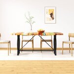 VIDAXL Table a manger Bois de recuperation massif 180 cm