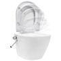 Voir la diapositive 3 : VIDAXL Toilette murale sans bord a fonction de bidet Ceramique Blanc