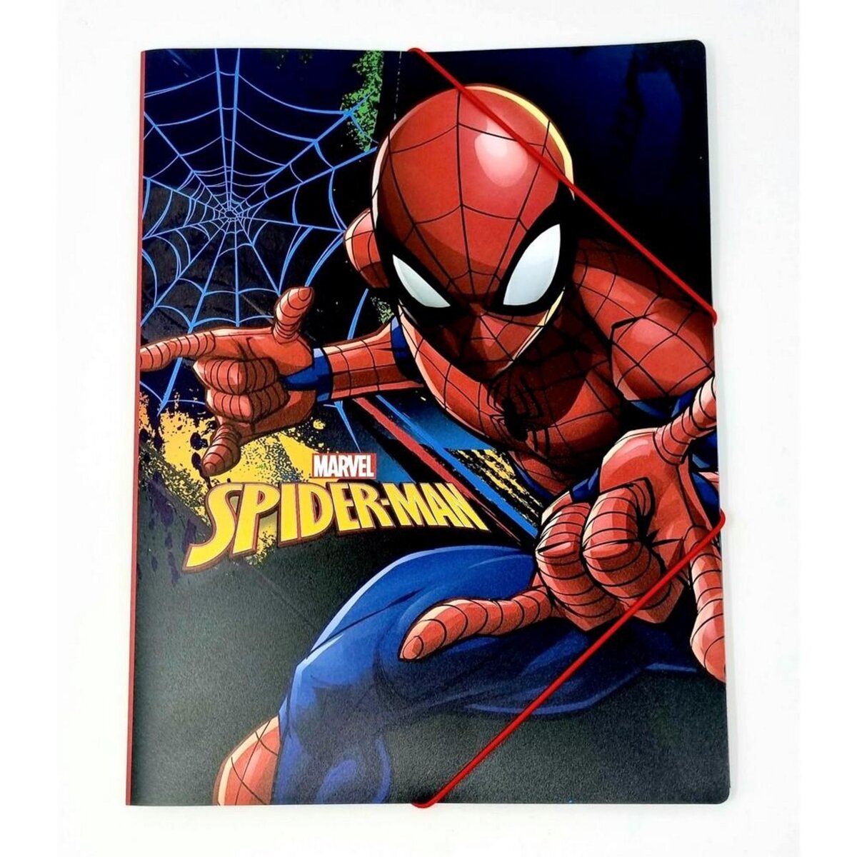 Pochette a rabat Spiderman Elastique chemise plastique A4 pas cher 