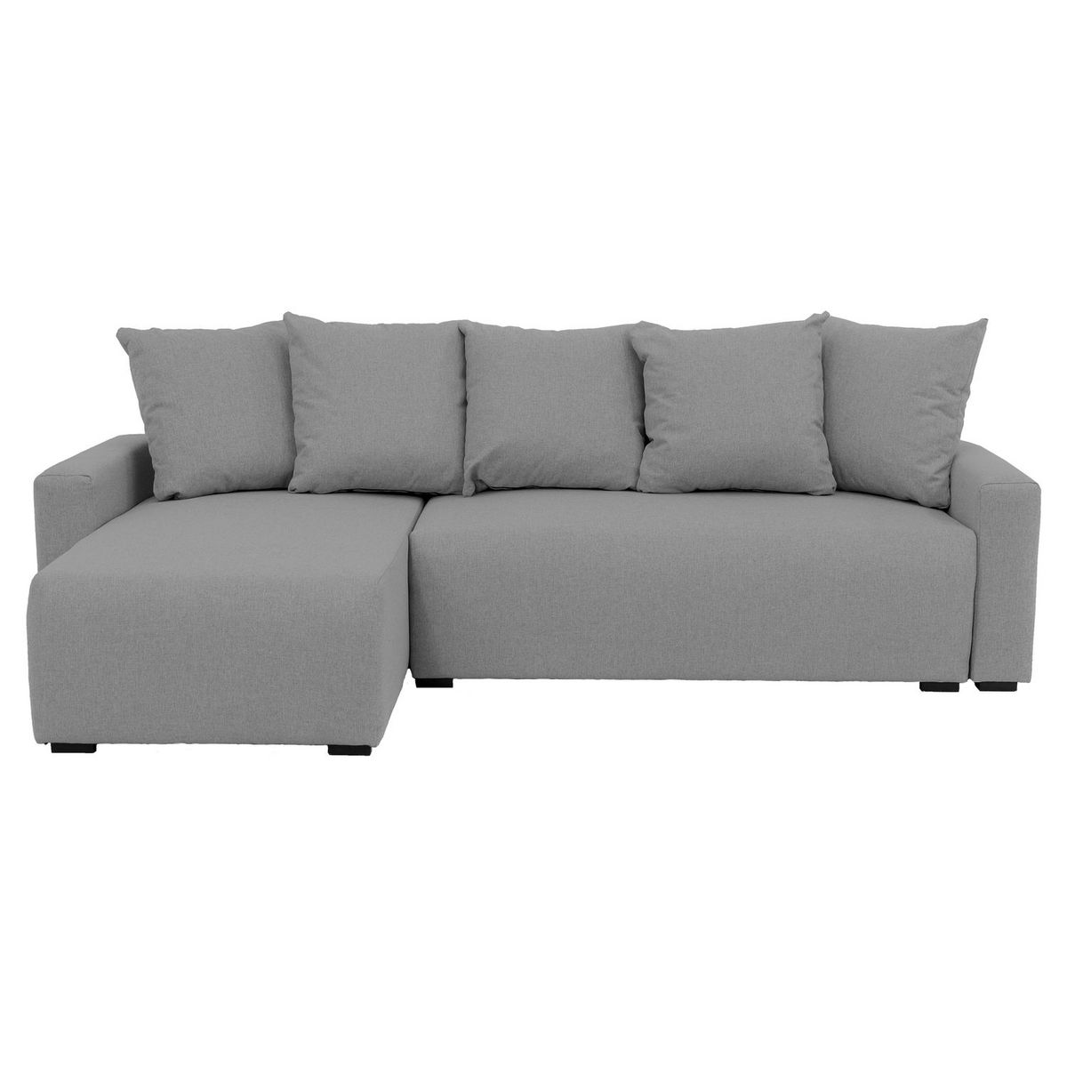 Canapé d'angle gauche fixe convertible 5 places avec coffre de rangement MATT