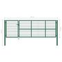 Voir la diapositive 6 : VIDAXL Portail de cloture de jardin avec poteaux 350x100 cm Acier Vert