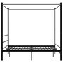 Voir la diapositive 3 : VIDAXL Cadre de lit a baldaquin sans matelas noir 160x200 cm metal