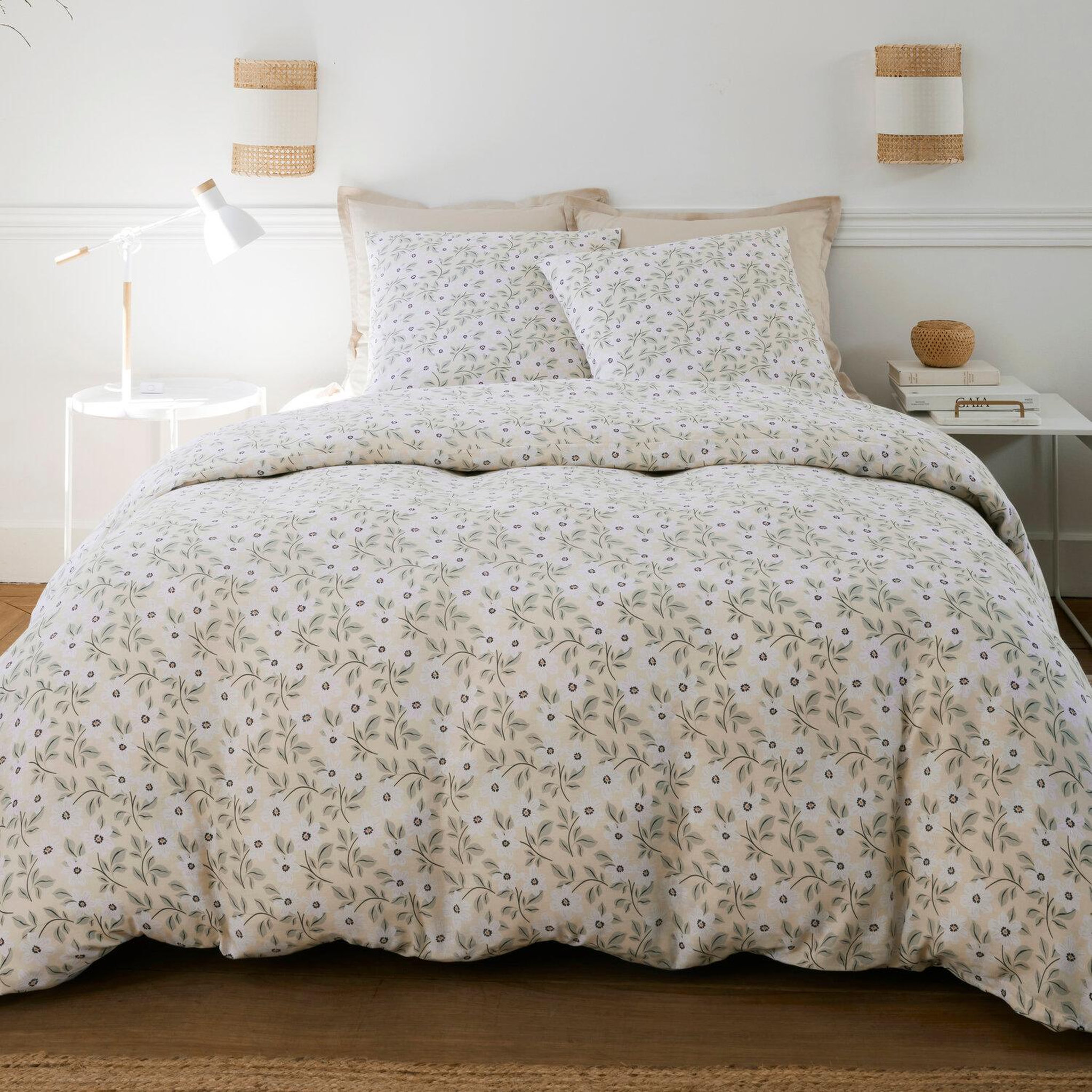 Voir la diapositive 3 : BATON ROUGE Parure housse de couette 100% gaze de coton imprimé loucile