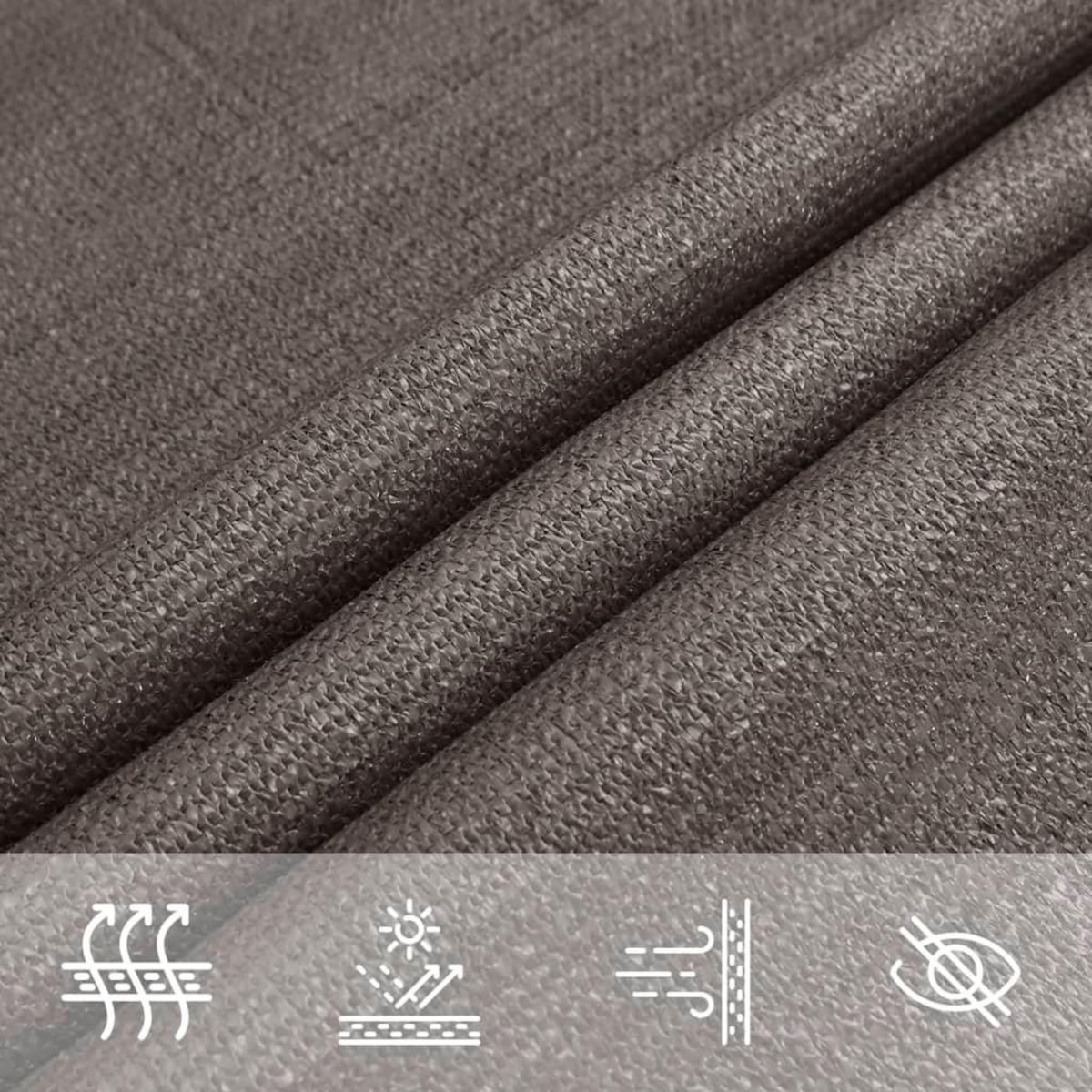 VIDAXL Voile d'ombrage 160 g/m^2 Anthracite 4,5x4,5x4,5 m PEHD