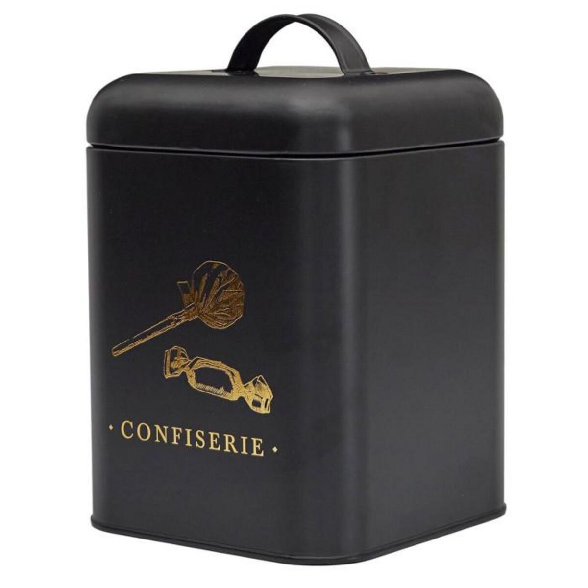 Paris Prix Boîte à Confiserie en Métal  Lounge  22cm Noir