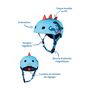 Voir la diapositive 2 : Micro Casque Vélo et Trottinette Dinosaure 3D   boucle magnétique  lumière LED intégrée  Taille M