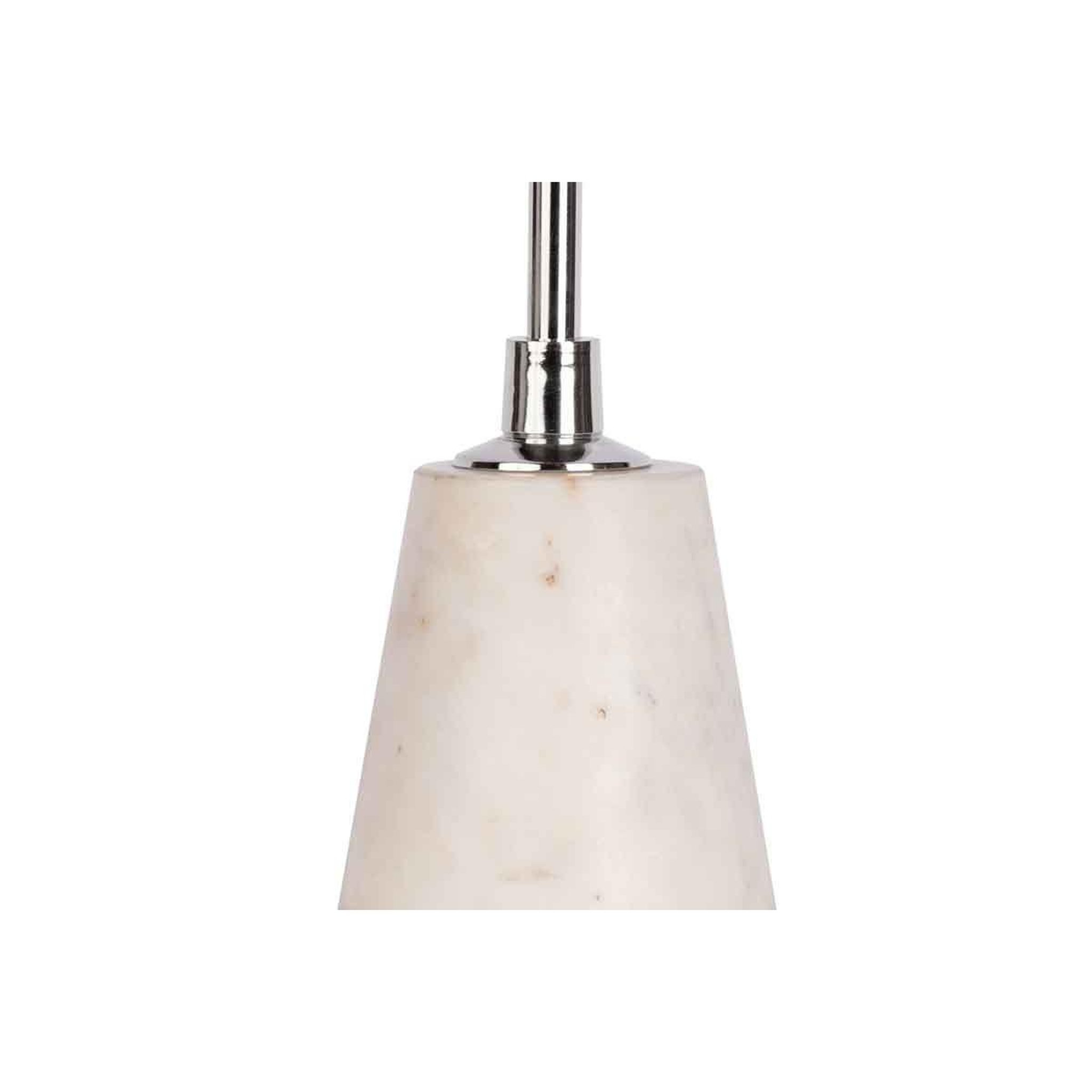 Voir la diapositive 3 : Paris Prix Bougeoir design en marbre  fayya  30cm blanc & argent