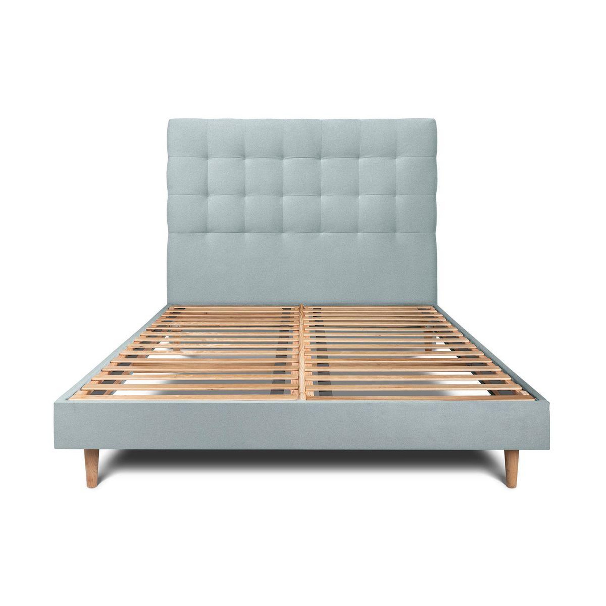 Voir la diapositive 1 : Sommeil de Plomb Lit avec tête de lit capitonnée velours et sommier kit - Hauteur totale : 29cm
