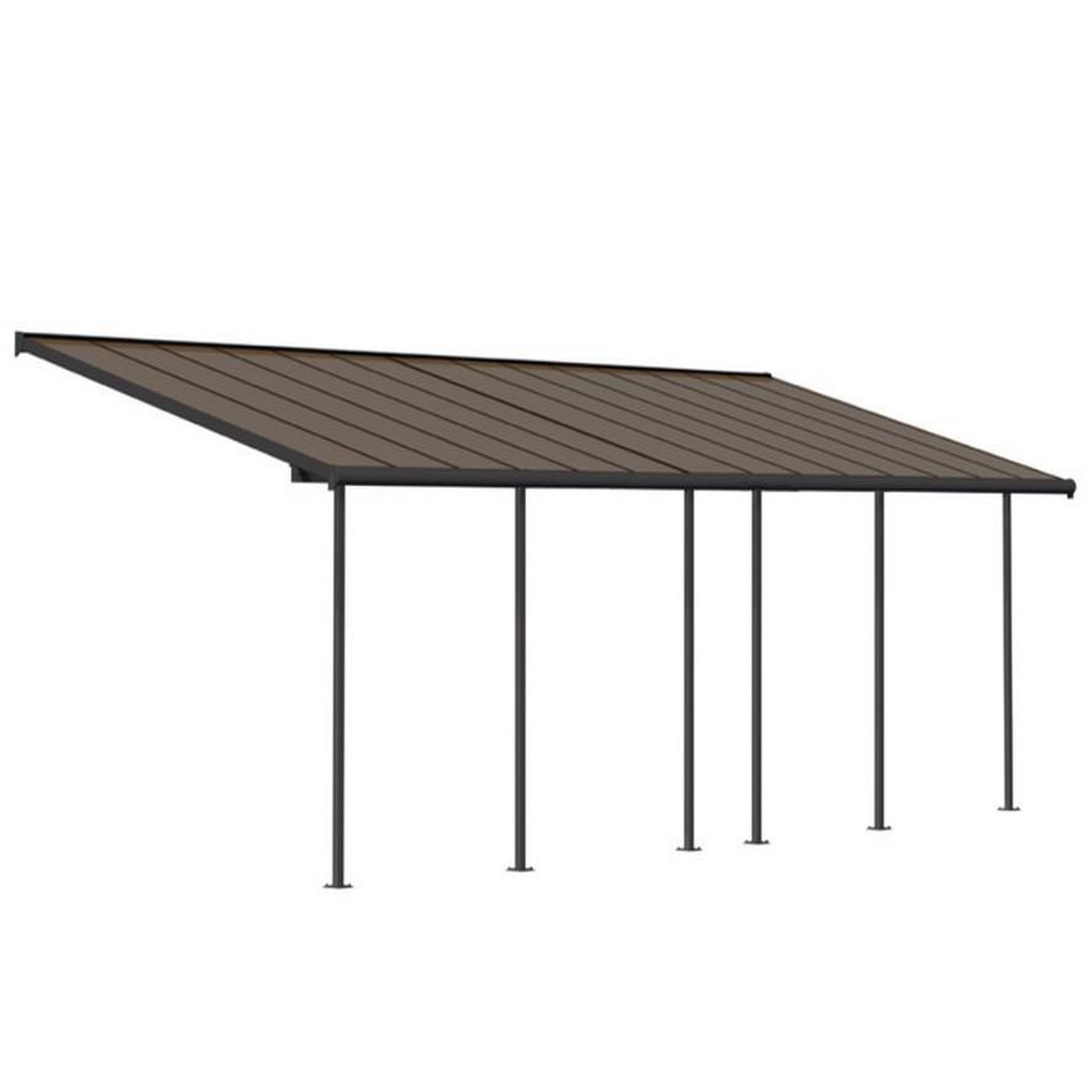 Palram Pergola 25.8m² gris anthracite - 705604