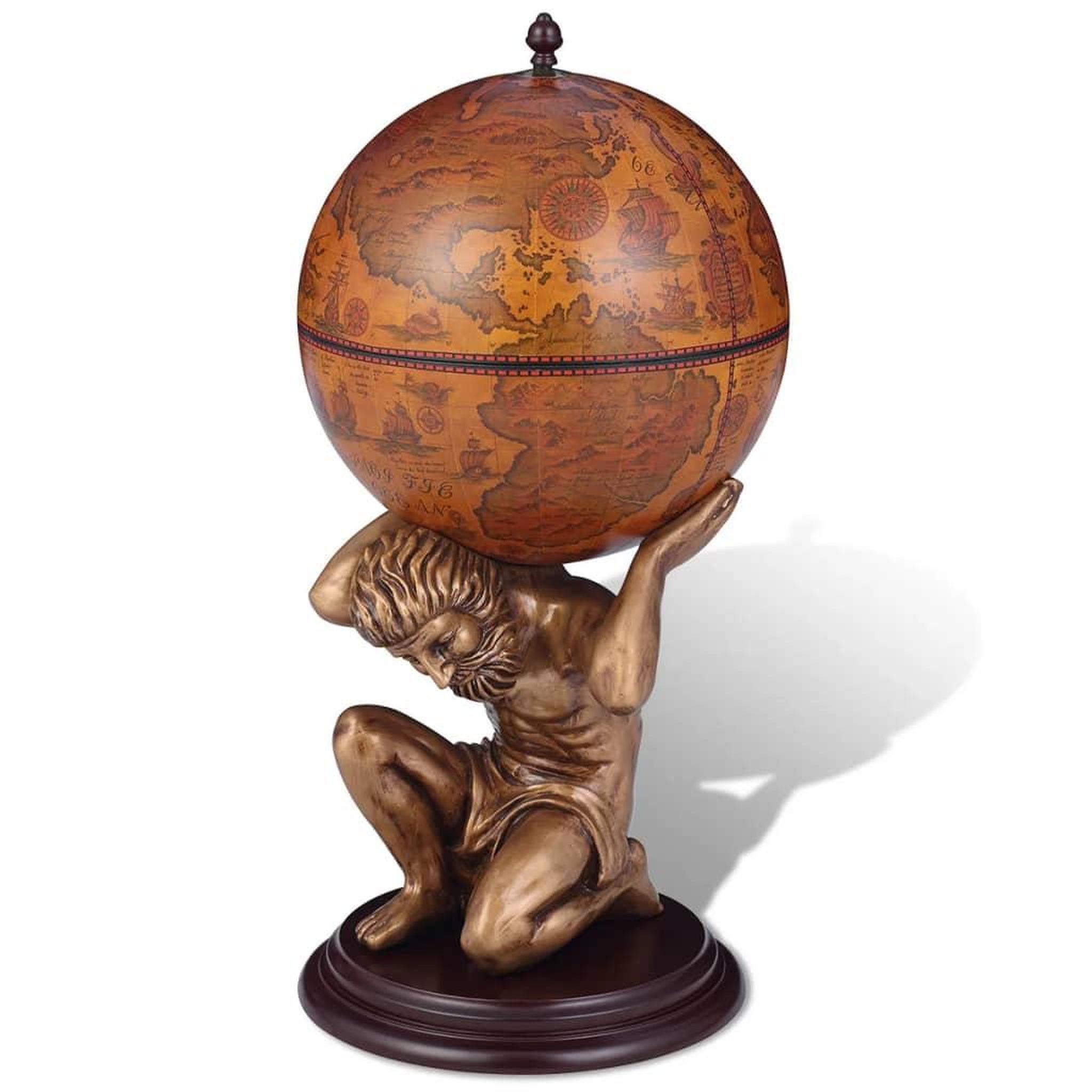 VIDAXL Bar sous forme de globe Atlas 42 x 42 x 85 cm