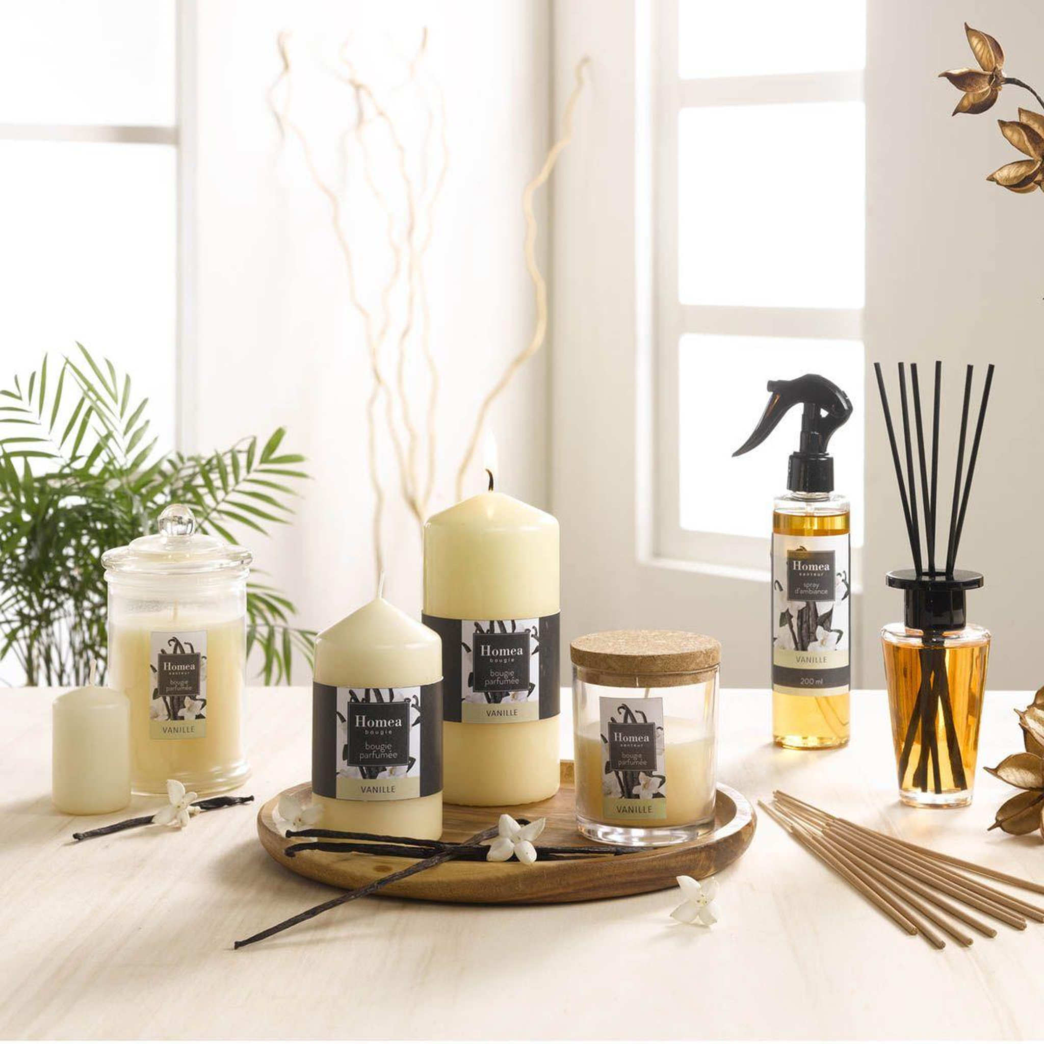 Voir la diapositive 2 : HOMEA Cire parfumée à brûler  essentiel ii  7cm vanille