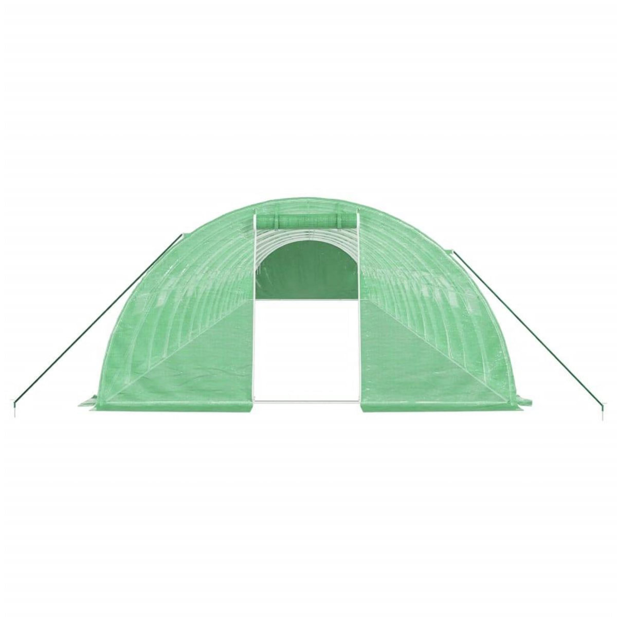VIDAXL Serre avec cadre en acier vert 64 m² 16x4x2 m