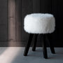 Voir la diapositive 5 : Paris Prix Tabouret Imitation Fourrure  Bun  30cm Blanc
