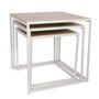 Voir la diapositive 2 : Paris Prix Lot de 3 Tables Gigognes  Origin  45cm Blanc