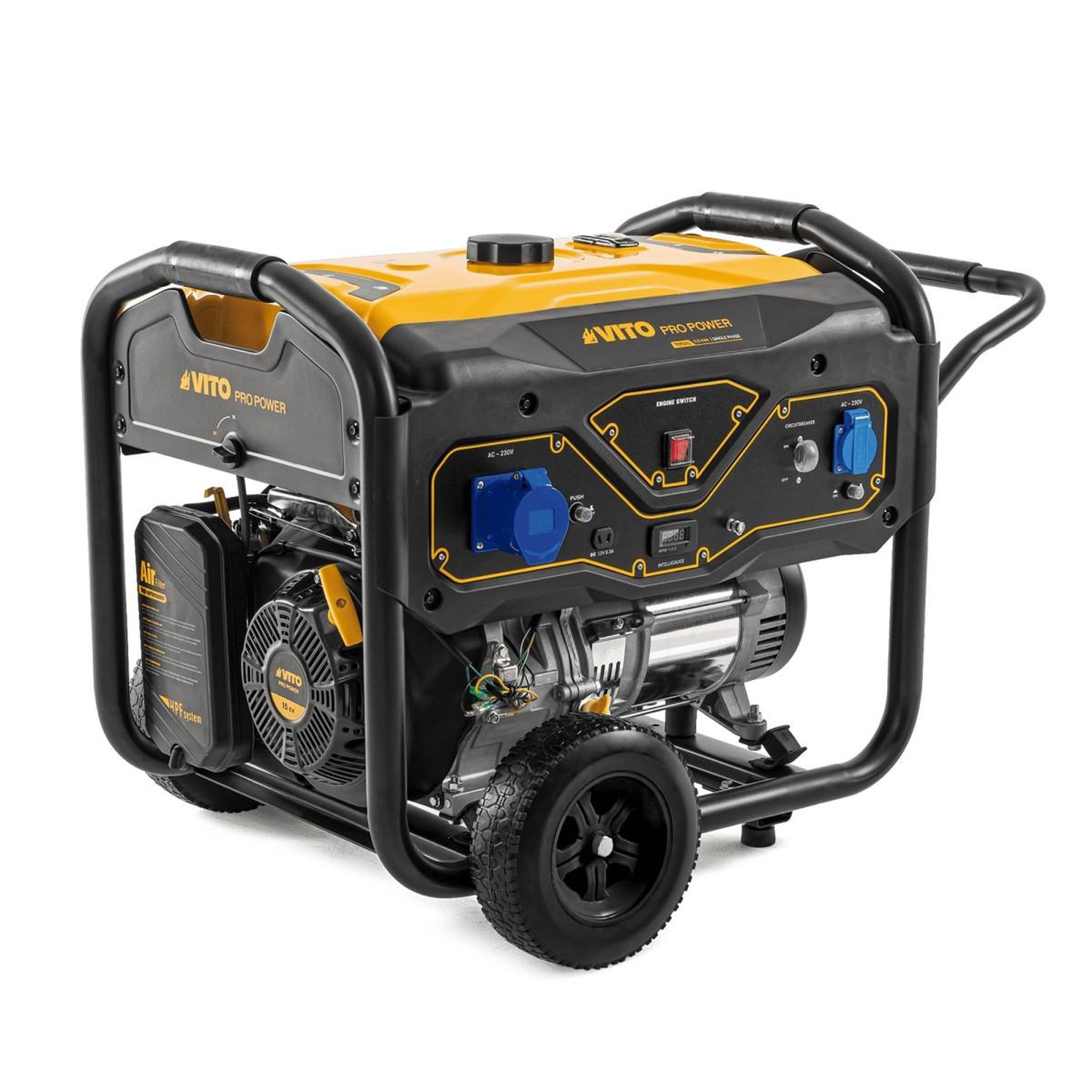 Voir la diapositive 2 : VITO Groupe électrogène 5.5kva 15cv monophasé démarrage manuel avr, réservoir 25l, générateur électrique maison chantier vito