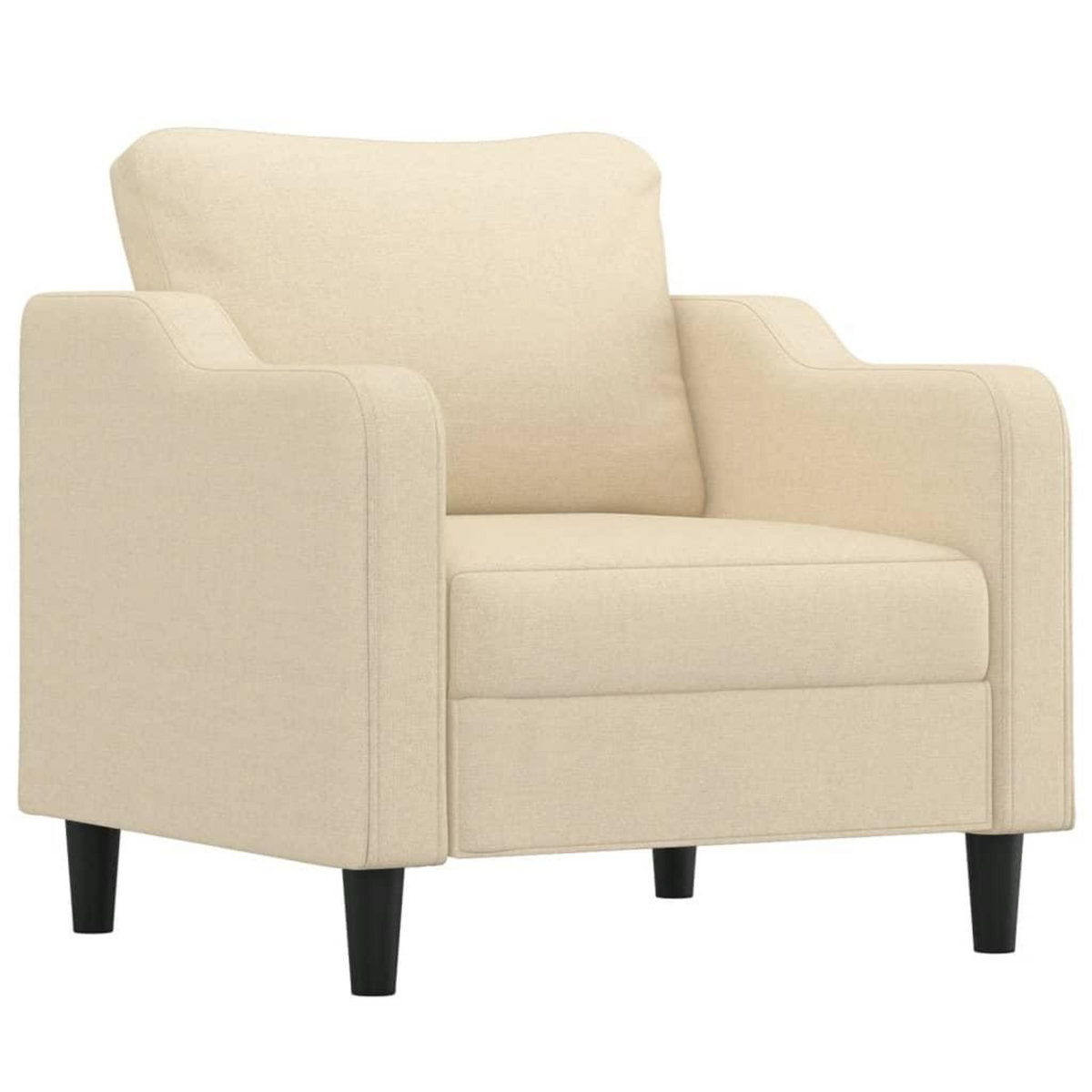 VIDAXL Ensemble de canapes 3 pcs avec coussins creme tissu