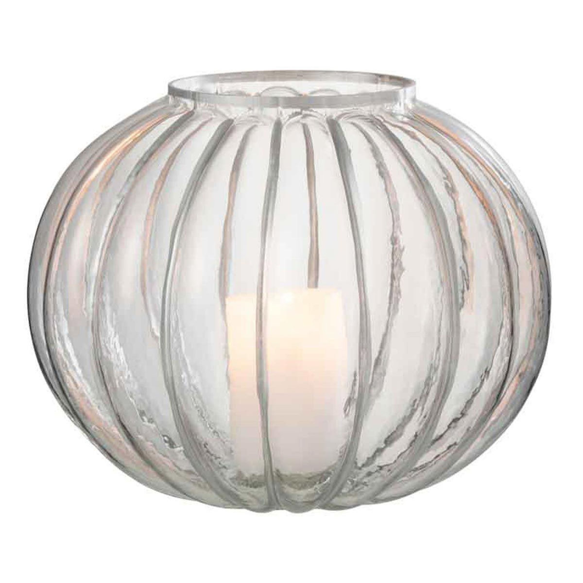 Paris Prix Photophore en Verre  Boule  29cm Argent