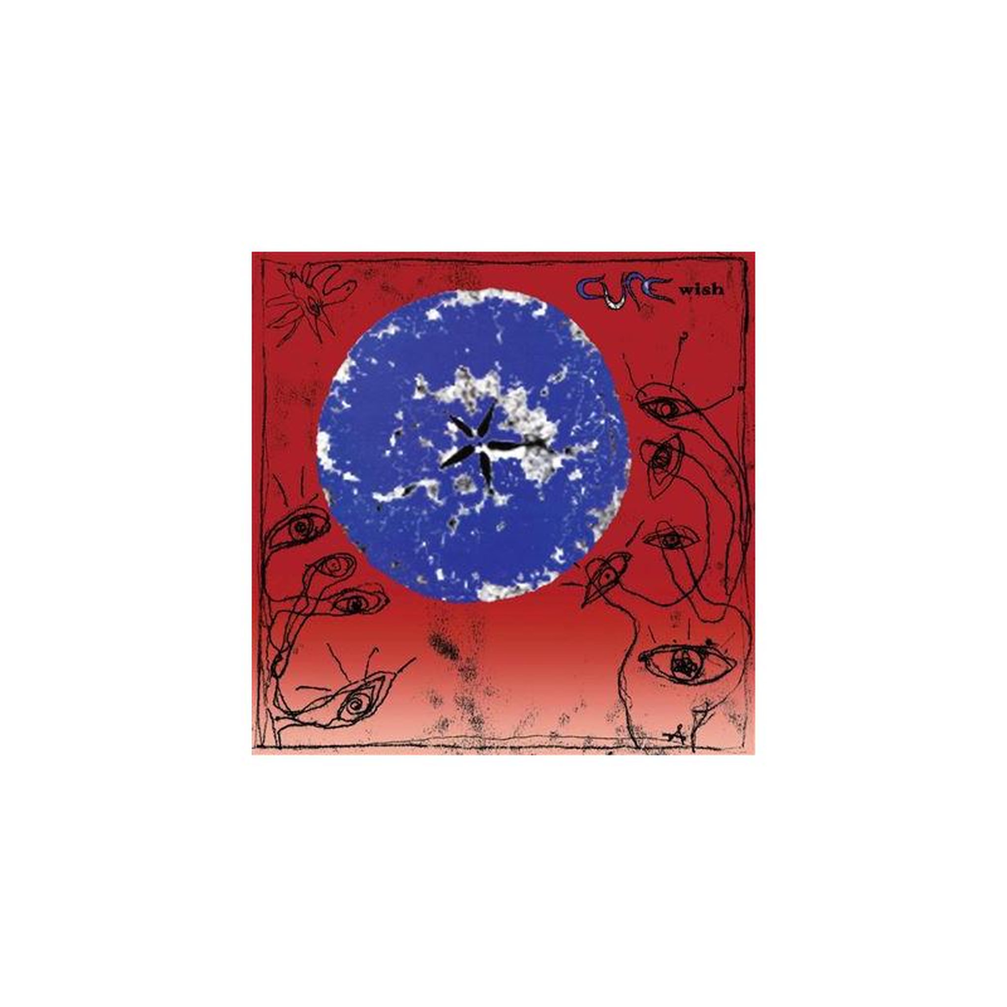 Sans marque pochette cadeau édition anniversaire 30 ans wish rouge à motif cercle bleu
