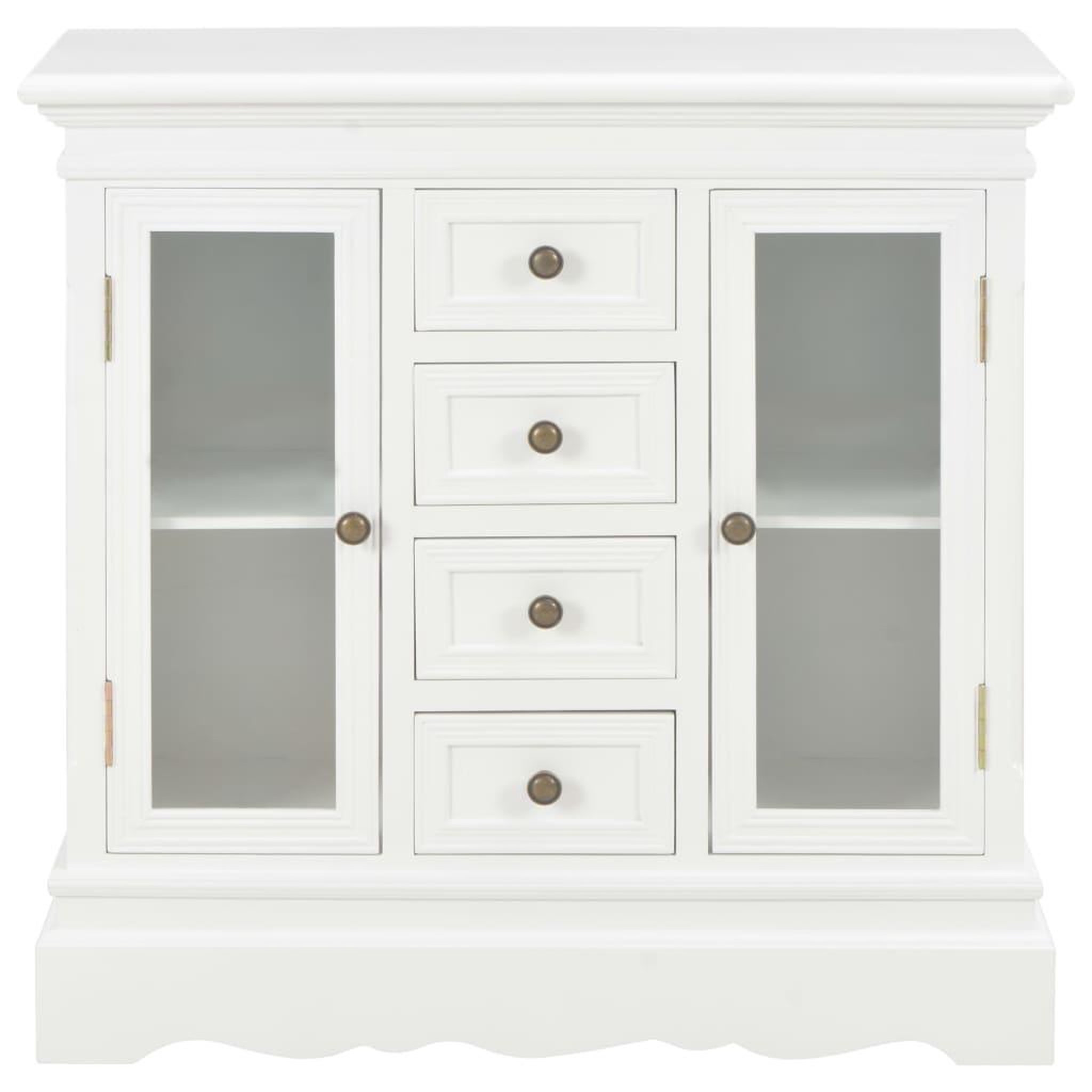 Voir la diapositive 2 : VIDAXL Buffet blanc 70x28x70 cm bois de pin massif