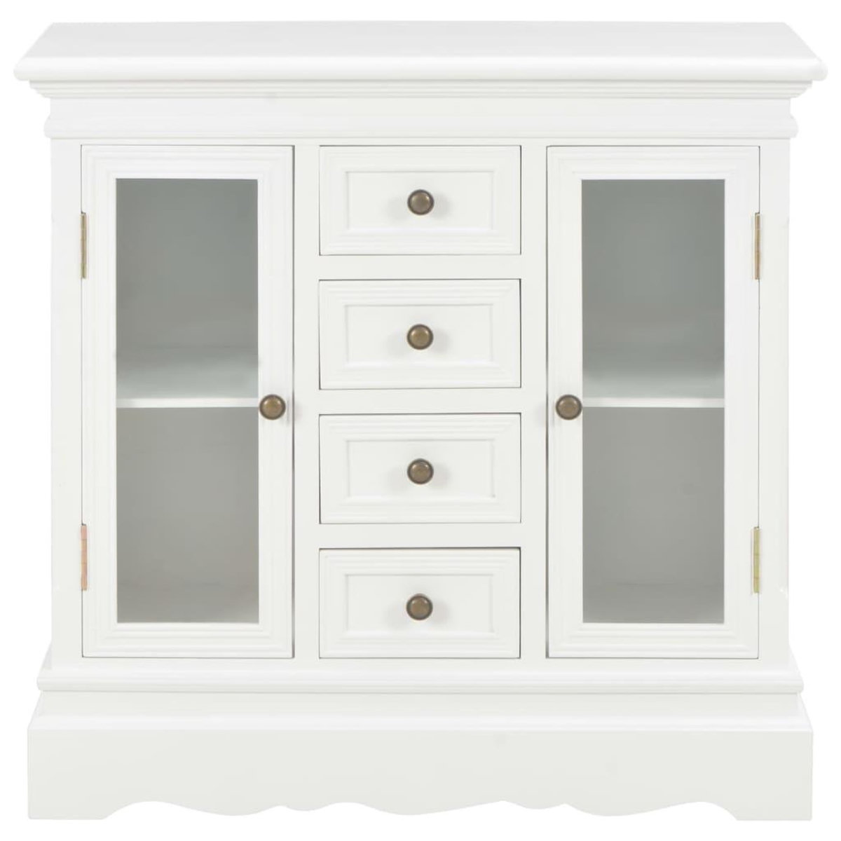 VIDAXL Buffet blanc 70x28x70 cm bois de pin massif
