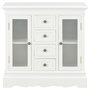 Voir la diapositive 2 : VIDAXL Buffet blanc 70x28x70 cm bois de pin massif