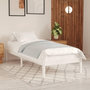 Voir la diapositive 2 : VIDAXL Cadre de lit sans matelas blanc bois massif 90x200 cm