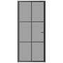 Voir la diapositive 3 : VIDAXL Porte interieure 93x201,5 cm Noir Verre ESG et aluminium