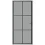 Voir la diapositive 3 : VIDAXL Porte interieure 93x201,5 cm Noir Verre ESG et aluminium