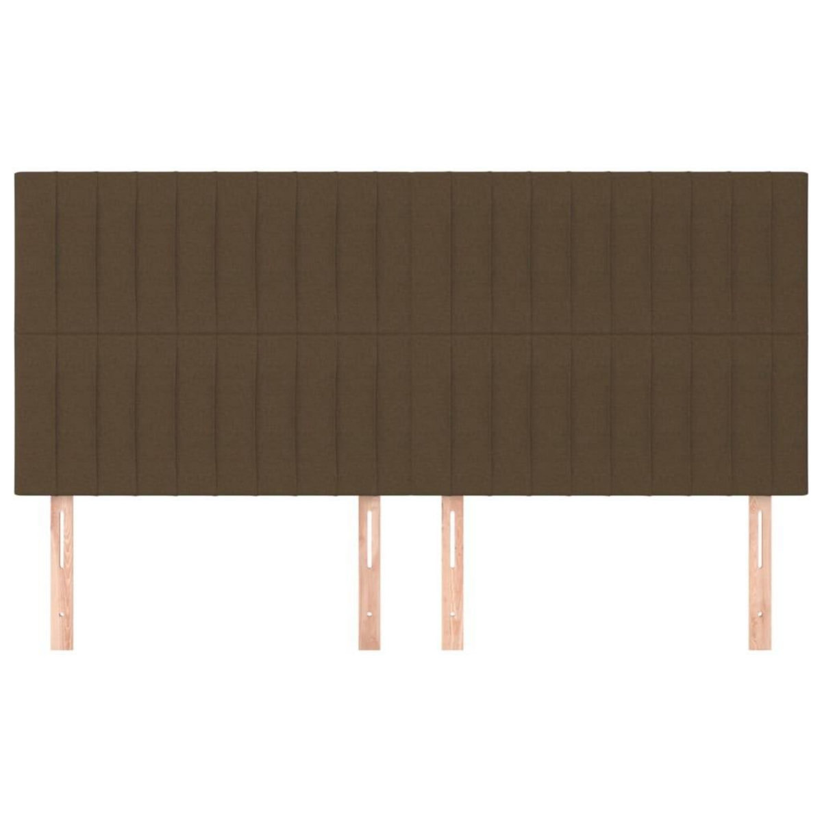 VIDAXL Tetes de lit 4 pcs Marron fonce 100x5x78/88 cm Tissu