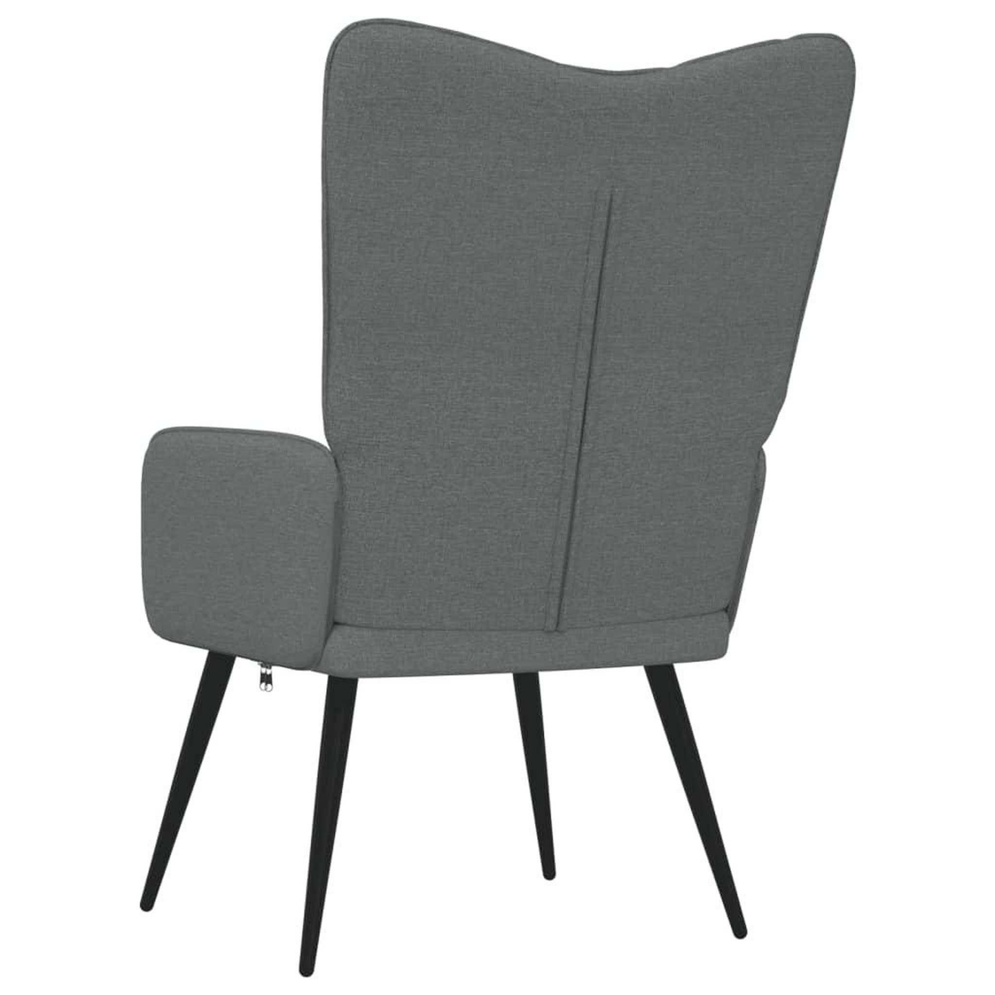 Voir la diapositive 5 : VIDAXL Chaise de relaxation Gris fonce Tissu