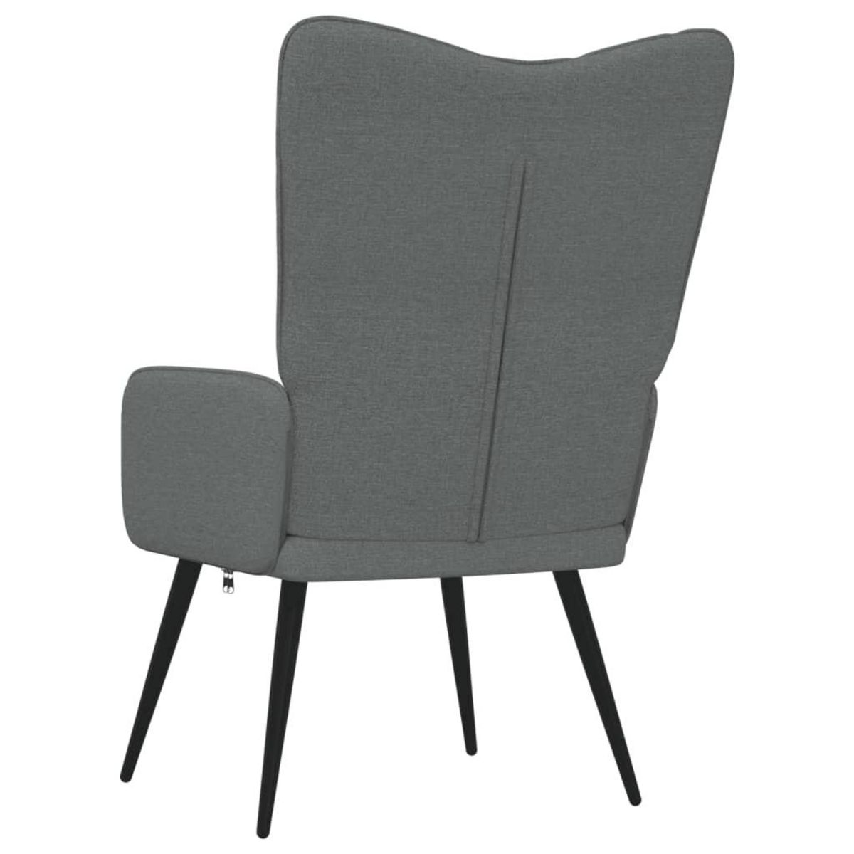 VIDAXL Chaise de relaxation Gris fonce Tissu