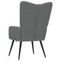 Voir la diapositive 5 : VIDAXL Chaise de relaxation Gris fonce Tissu