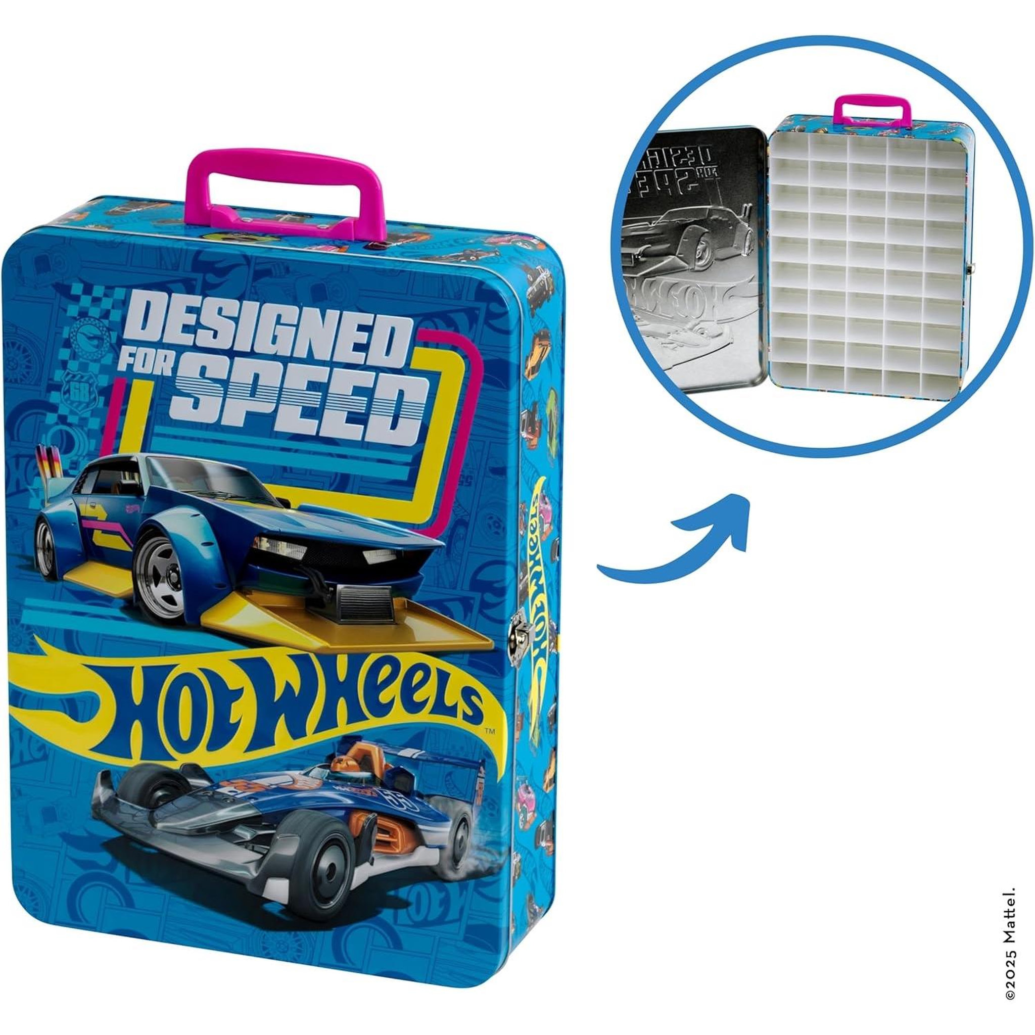 THEO KLEIN Mallette de collection Hot Wheels en métal pour 50 voitures