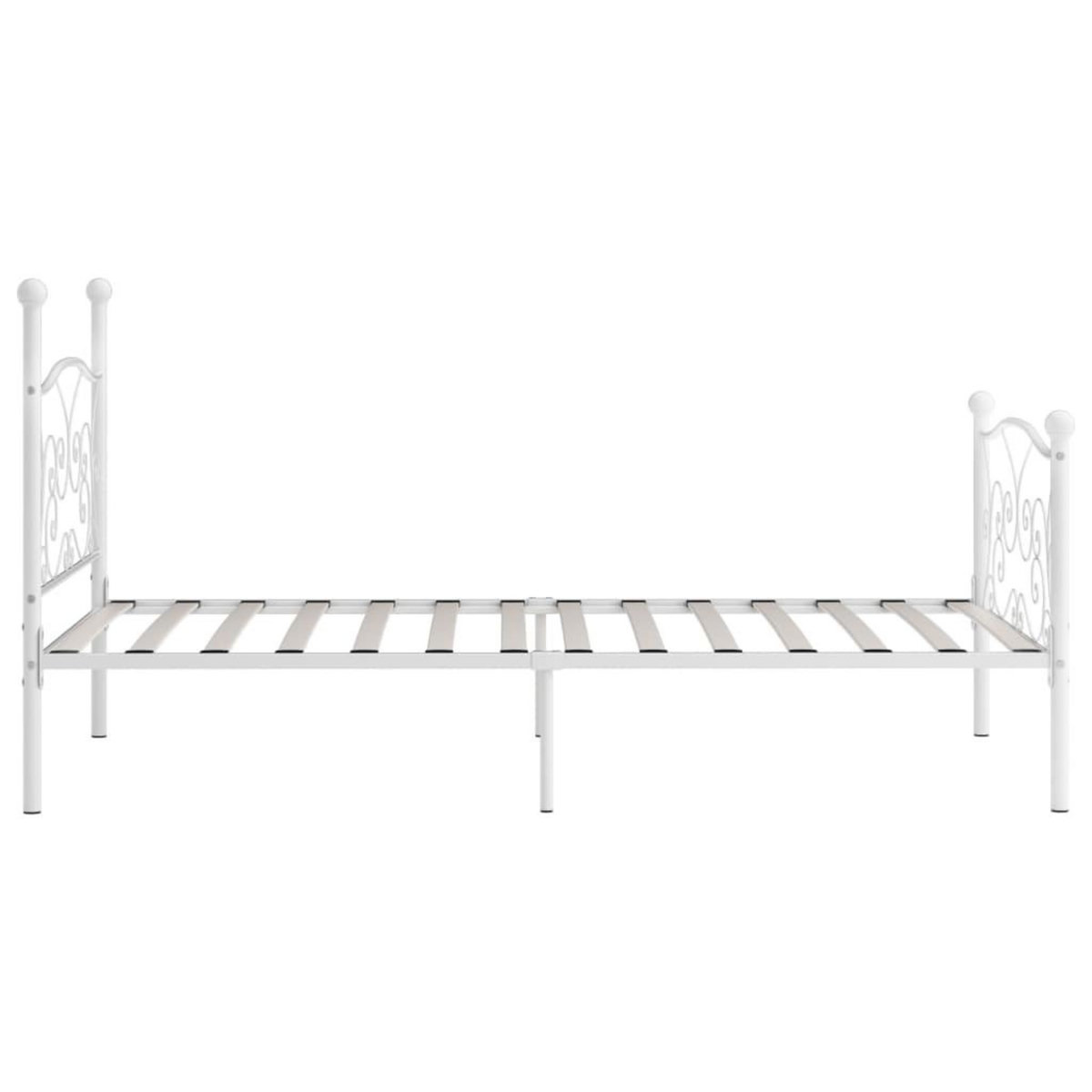 VIDAXL Cadre de lit sans matelas avec sommier a lattes metal 90x200 cm