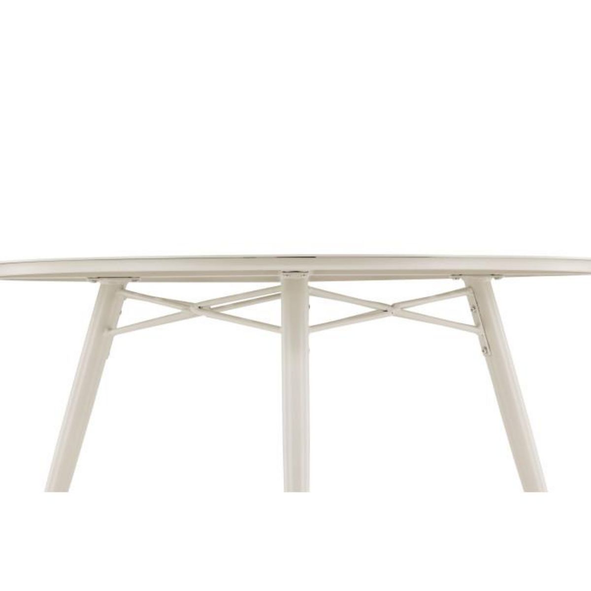 Paris Prix Table de Jardin Ronde Design  Lina  120cm Beige