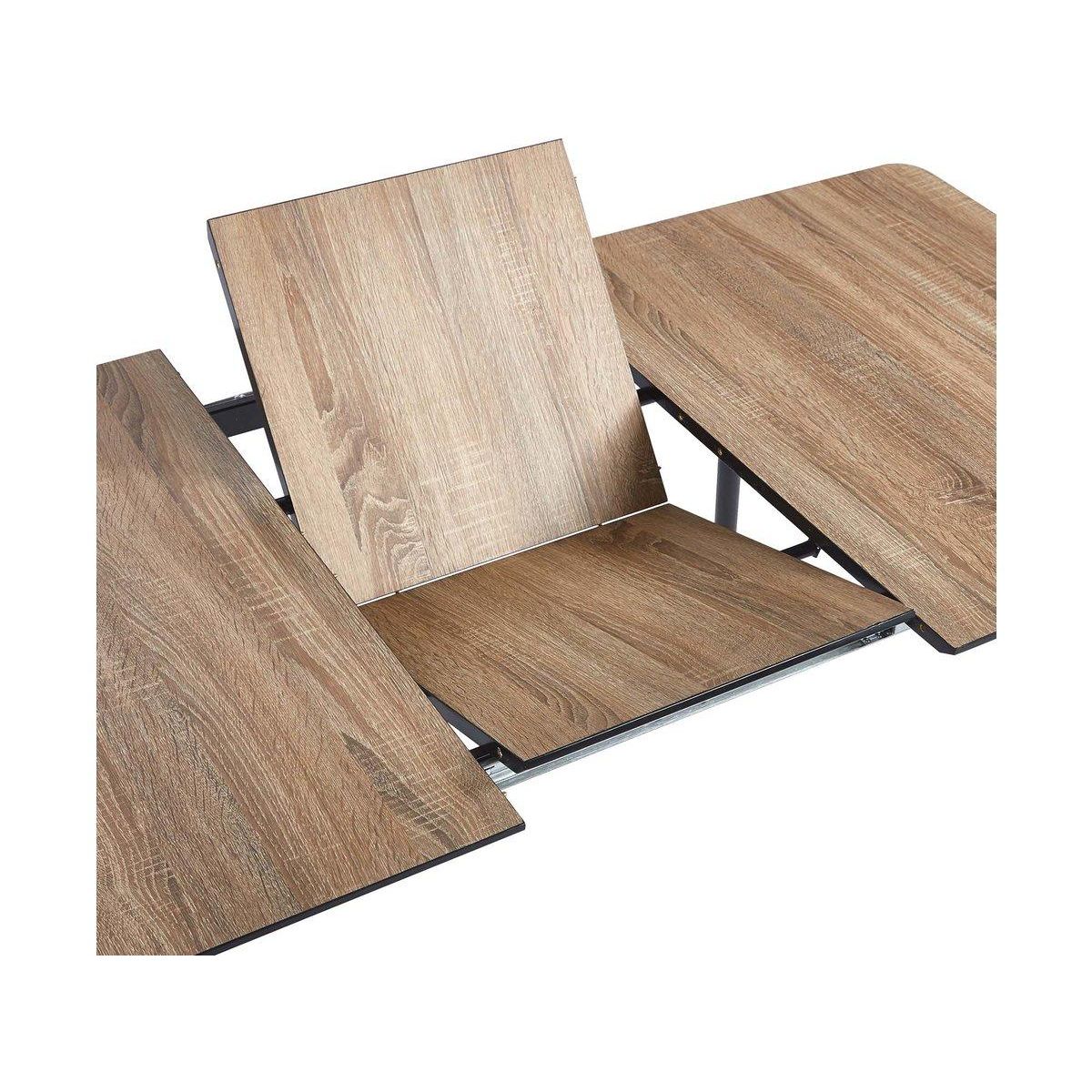 Habitat et Jardin Table repas extensible  Ebele  - 120/160 x 80 x 76 cm - Chêne